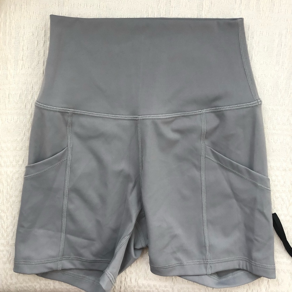 Gray workout shorts